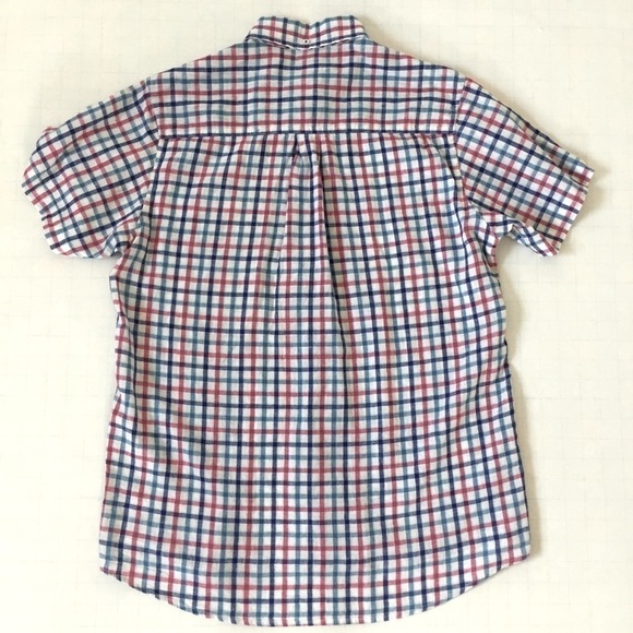 Dressmann Plaid Linen Blend Short Sleeve Shirt M - Picture 4 of 14